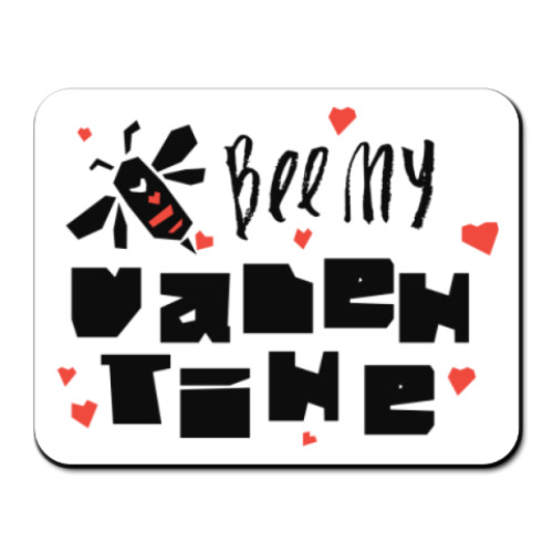 Коврик для мыши Bee my Valentine