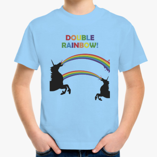 Детская футболка Двойная радуга
