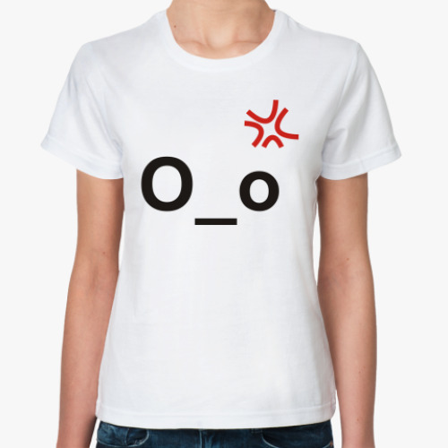 Классическая футболка эмотикон О_о