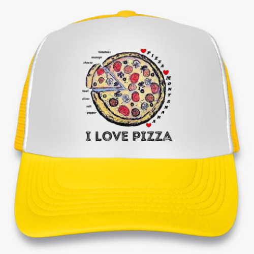 Кепка-тракер I love pizza