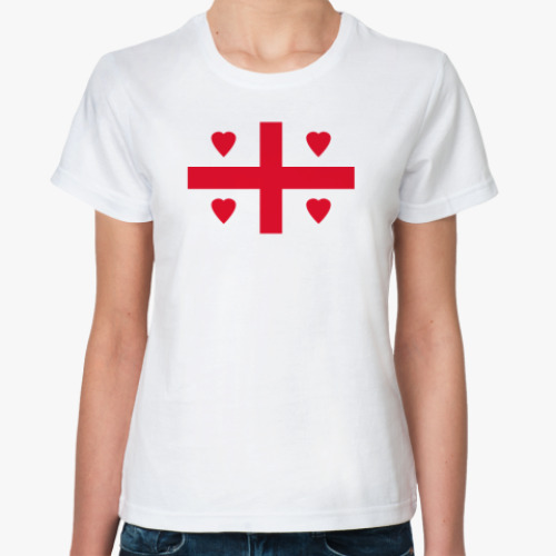 Классическая футболка 'Сердца Грузии'