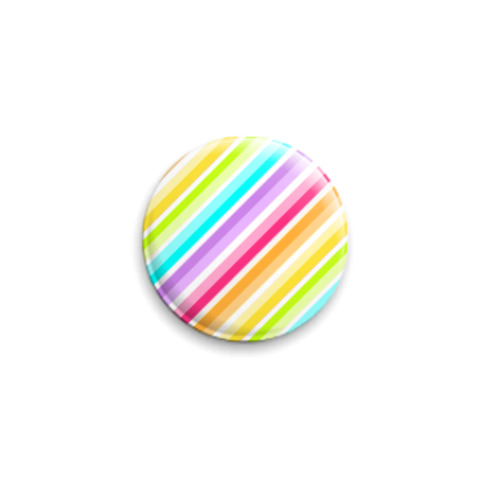 Значок 25мм  Rainbow Stripes