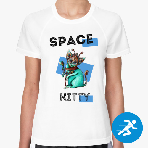 Женская спортивная футболка Space Kitty