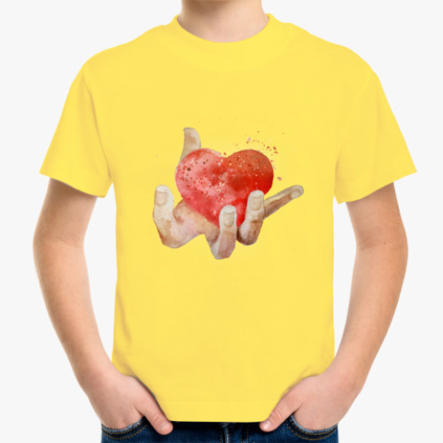 Детская футболка Сердце в руке, heart in hand