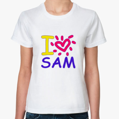 Классическая футболка Supernatural - Сэм