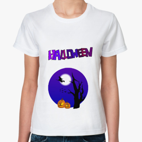 Классическая футболка Hello,Halloween