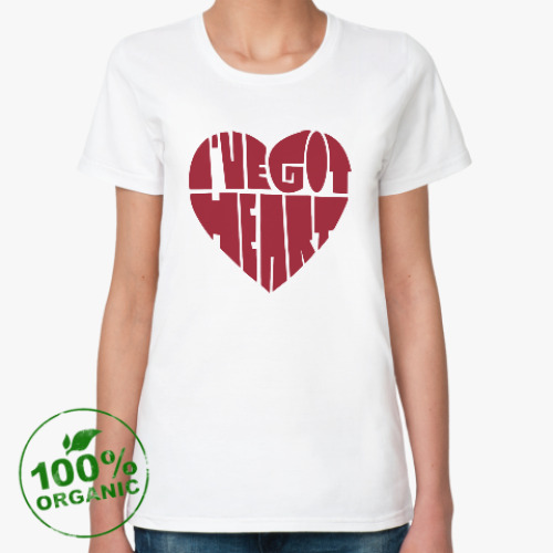 Женская футболка из органик-хлопка У меня есть сердце