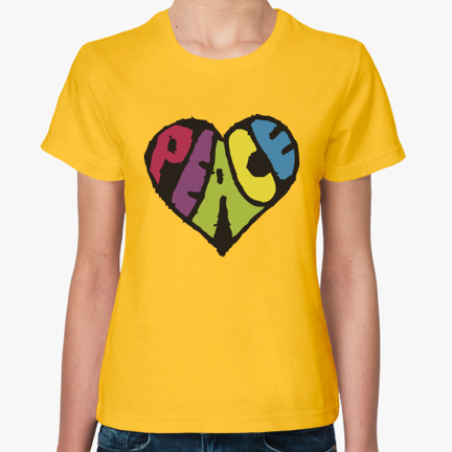 Женская футболка Сердце мира