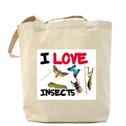 Сумка шоппер I love insects