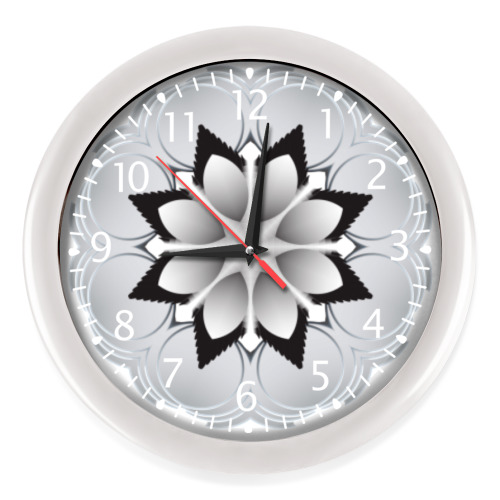 Настенные часы загадочная мандала каменный цветок
