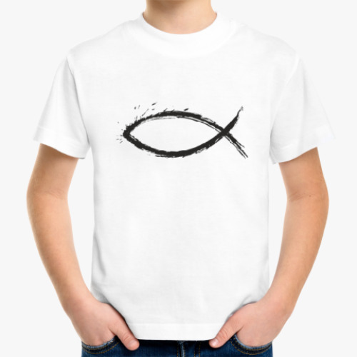 Детская футболка христианская рыбка