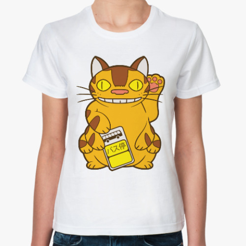 Классическая футболка Манэки-Нэко (Кот Счастья)