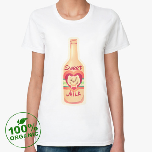 Женская футболка из органик-хлопка Sweet Milk