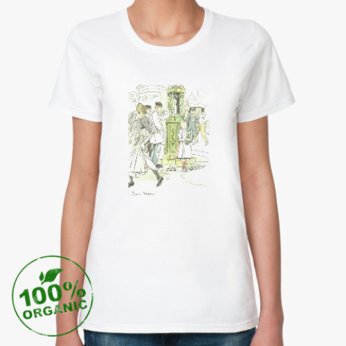 Женская футболка из органик-хлопка На площади (винтаж)