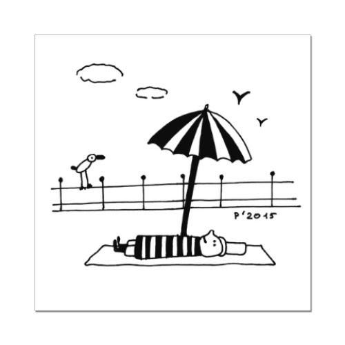 Наклейка (стикер) У моря/ Seaside