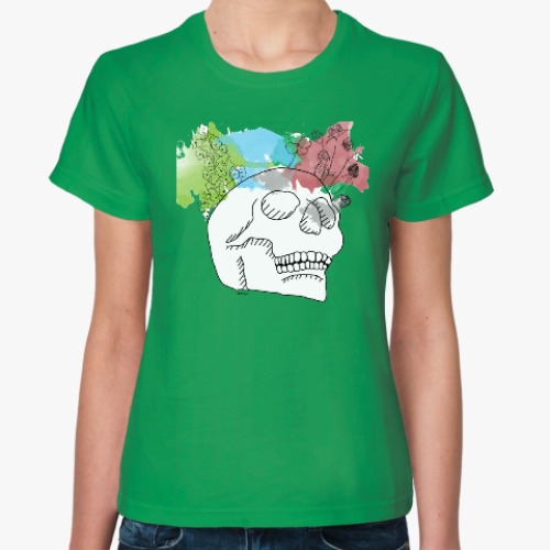 Женская футболка Мартовский череп