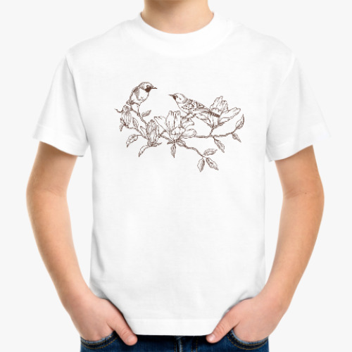 Детская футболка Vintage Bird Птица Винтаж