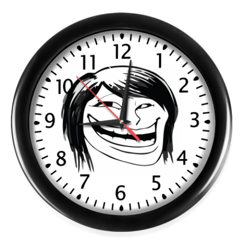 Настенные часы TROLLFACE девушка