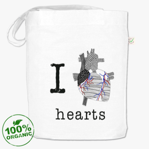 Сумка шоппер I love HEARTS