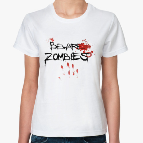 Классическая футболка BEWARE ZOMBI