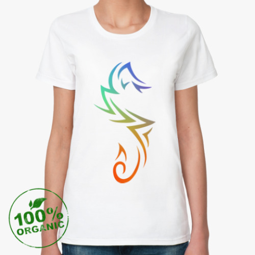 Женская футболка из органик-хлопка Морской конек