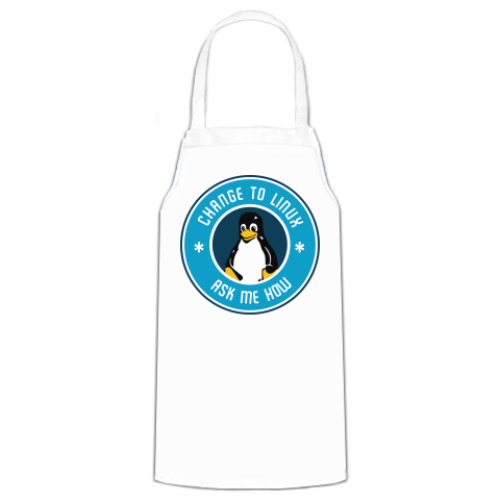 Фартук Change to Linux пингвин Tux