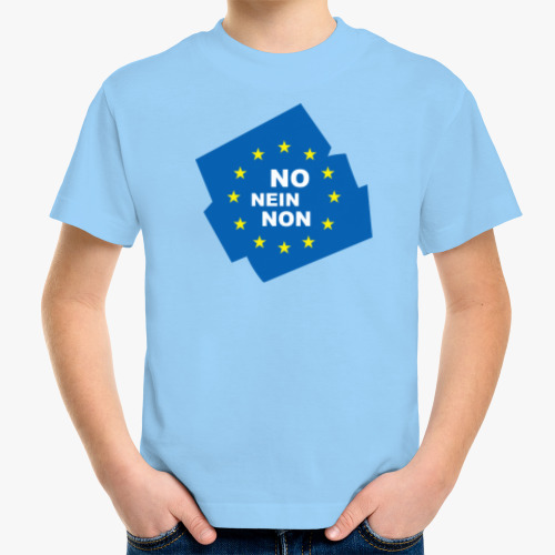 Детская футболка Nine, non, no EU (нет ЕС)