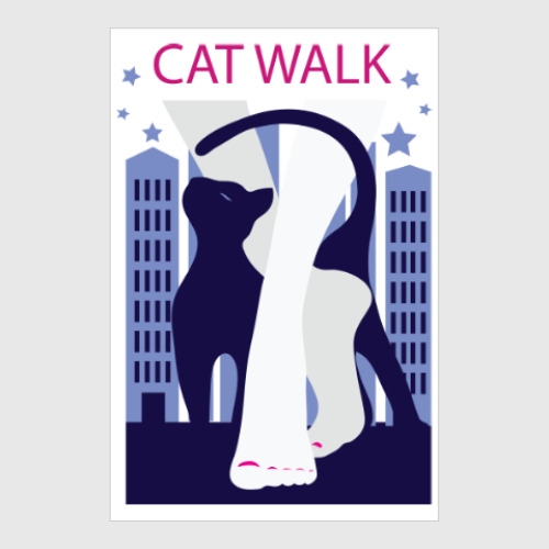 Постер Кошачья походка