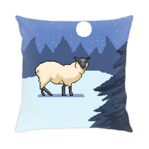 Подушка Пиксельная овца