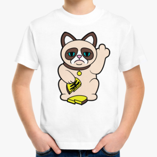 Детская футболка Tard Grumpy Cat Maneki Neko