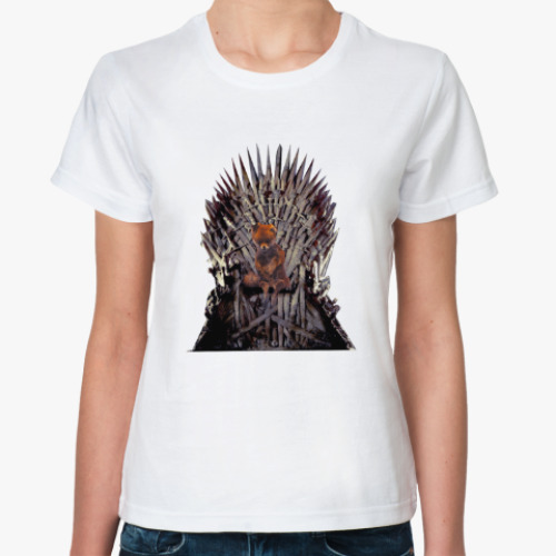 Классическая футболка Лисица на троне