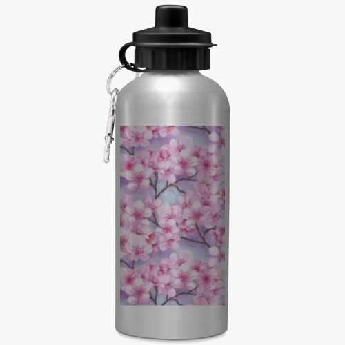Спортивная бутылка/фляжка Цветущая весенняя вишня сакура