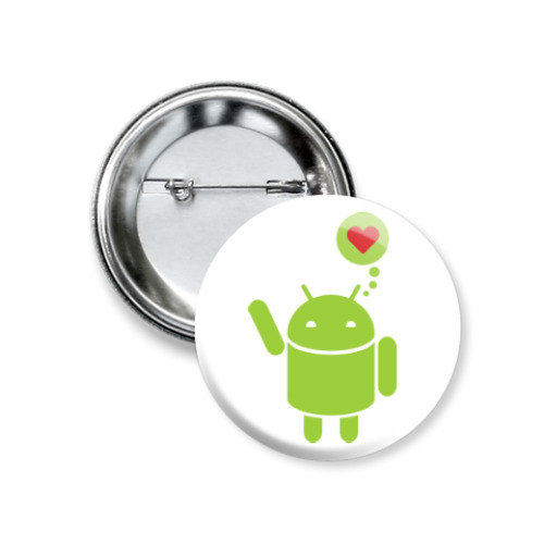 Значок 37мм Love Android