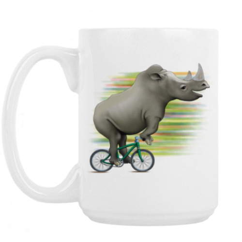 Кружка Носорог на велосипеде