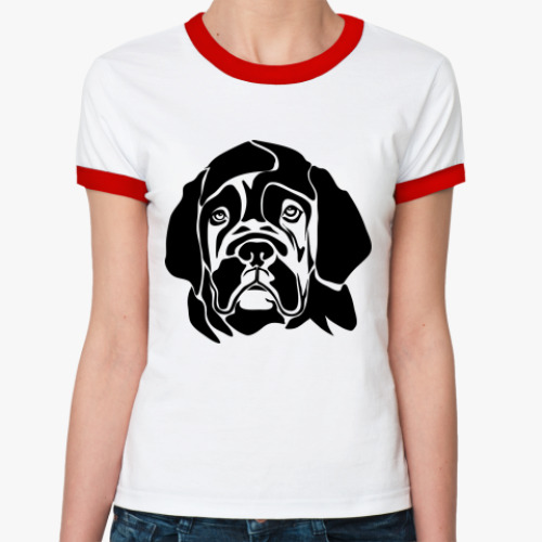 Женская футболка Ringer-T собака