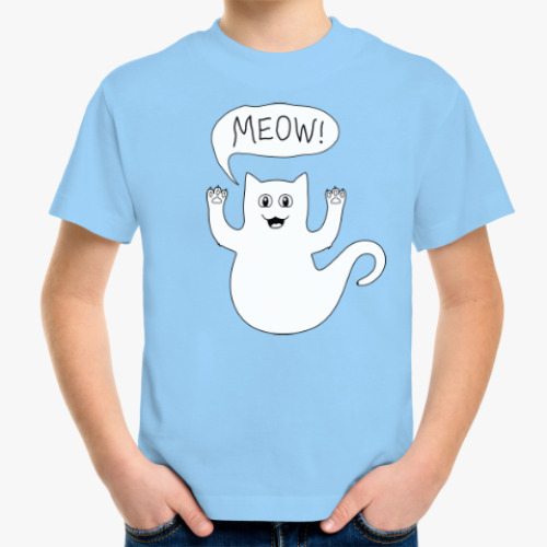 Детская футболка Призрачный кот