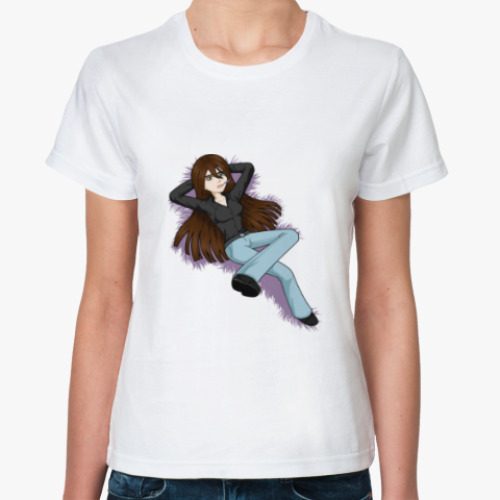 Классическая футболка Алиса в траве