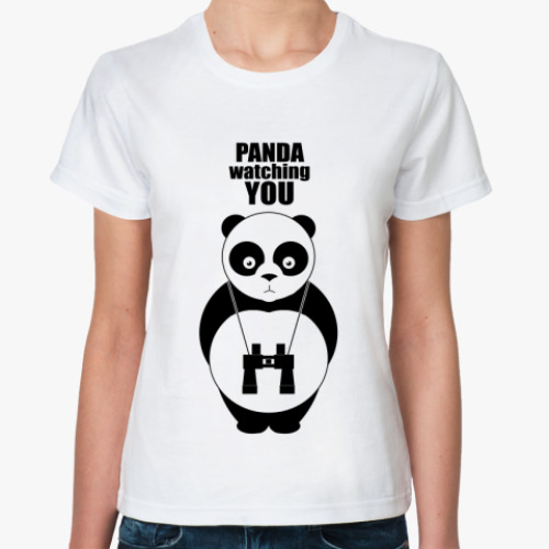Классическая футболка  PANDA watching YOU