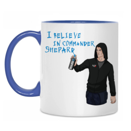 Кружка I believe in commander Shepard (paragon)