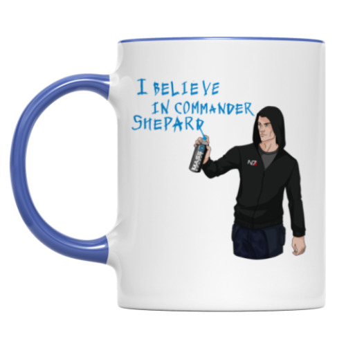 Кружка I believe in commander Shepard (paragon)
