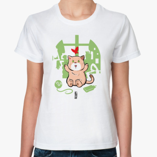 Классическая футболка котенок