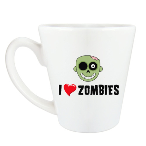 Чашка Латте I love zombies