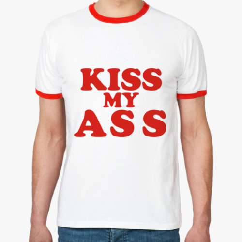 Футболка Ringer-T Kiss my ass