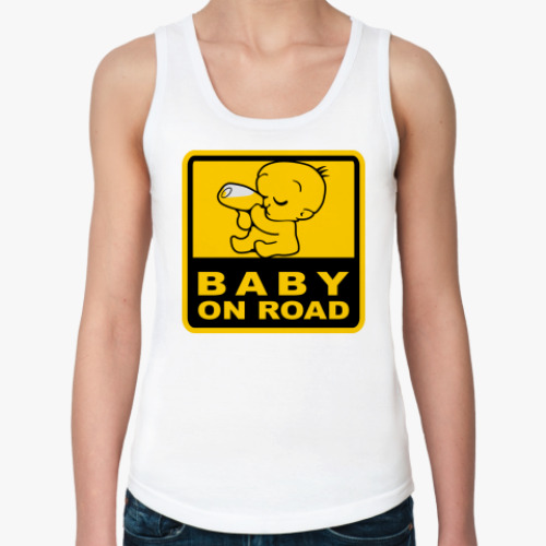 Женская майка Baby On Road