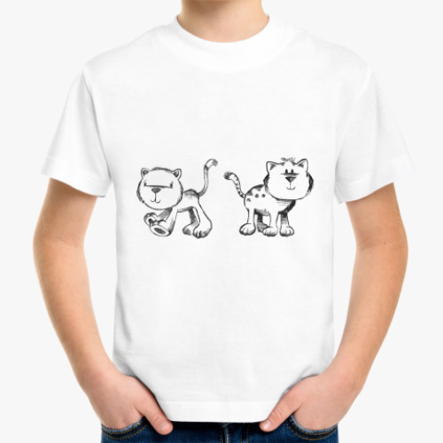 Детская футболка Два котенка