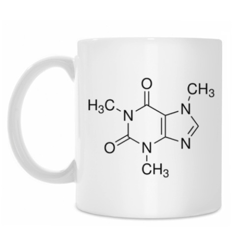 Кружка 'chemical structure of caffeine'